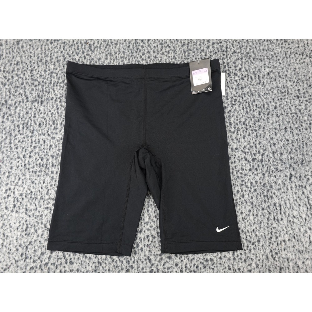 Nike Jammer Swim Trunks Mens 38 Black NEW TESS0036 Athletic Training Shorts